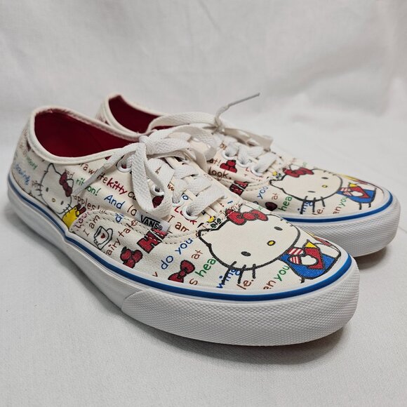 VANS x HELLO KITTY  School Canvas Lace-Up Multicolor Shoes Women's 8.5/ Men's 7 - Picture 5 of 13